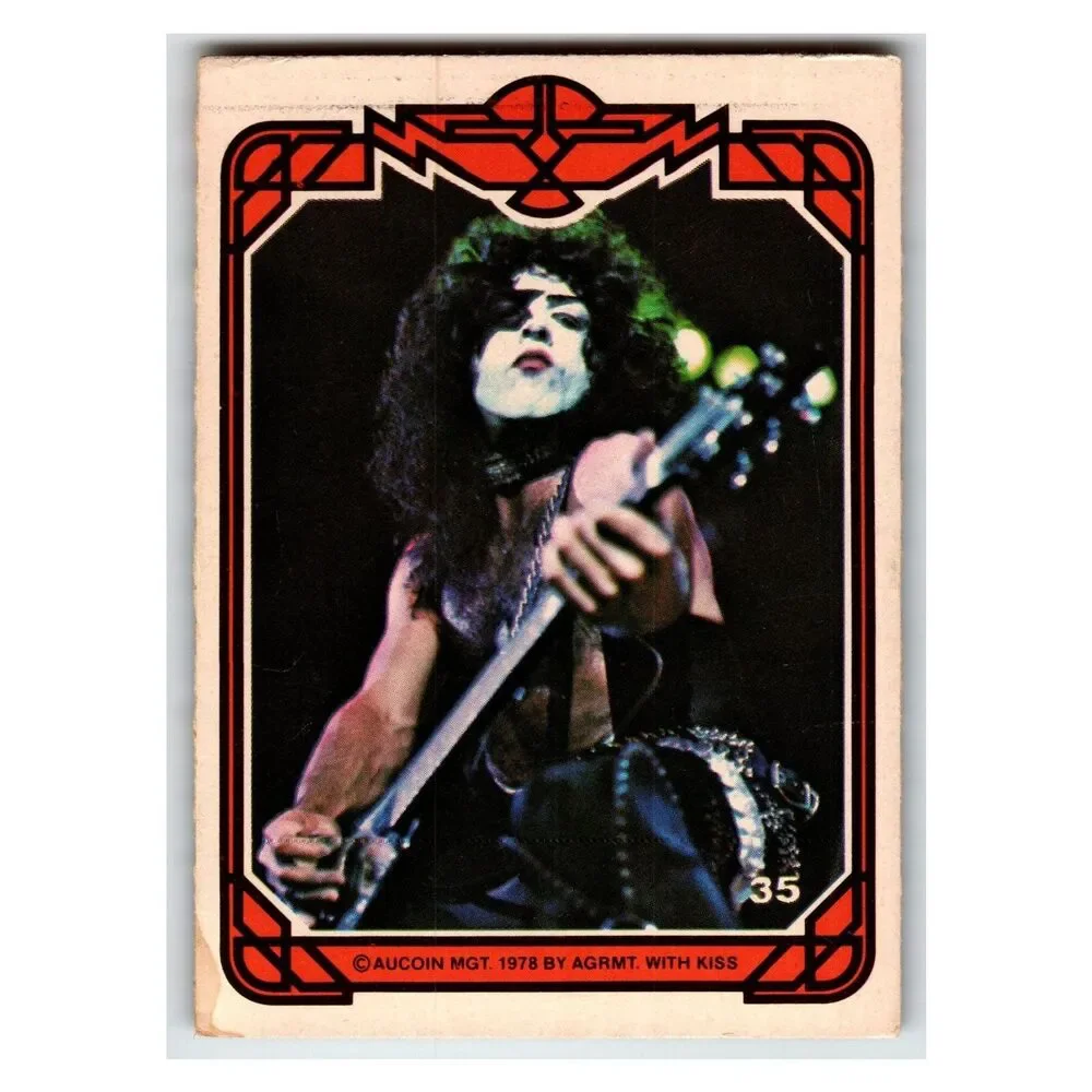 KISS Paul Stanley 1978 AUCOIN MGT Music Card #35 Vintage
